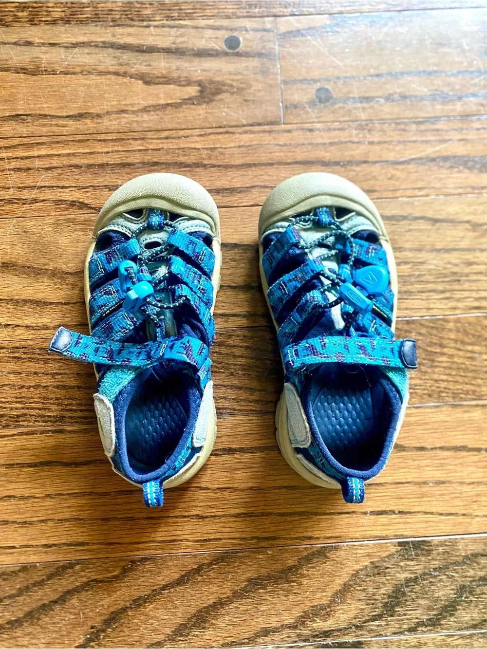 Keen Newport H2 Water Shoe Hiking Sandal Blue Camo Bungee Cord Size 11 Toddler